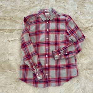 J. Crew Factory Red/Blue Flannel PS Button Up